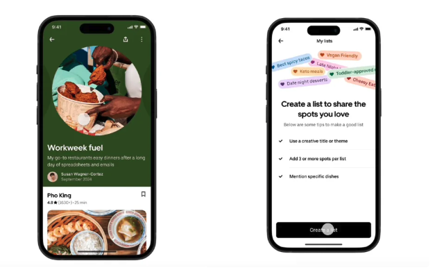 Uber Eats Now Lets Users Create and Share Lists of Favorite Spots on App